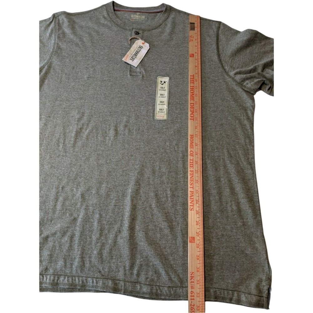 Outdoor Life Mens Wilderness Henley Short Sleeve Sea Kelp Heather TShirt Sz 2XLT - Picture 4 of 9